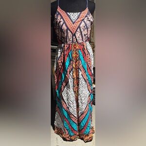 Vibrant Geometric Patterned Dress